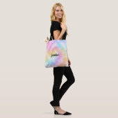 Rosa Pastell-Tie-Dye Girly Chic Tasche (Am Model)