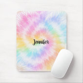 Rosa Pastell-Tie-Dye Mädchenhaft Chic Mousepad (Mit Mouse)