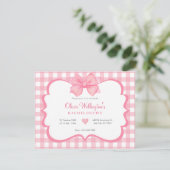 Rosa Pastellblume Bachelorette Einladung (Stehend Vorderseite)