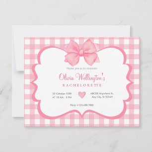 Rosa Pastellblume Bachelorette Einladung