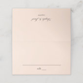 Rosa Pastellfarbe Platzkarte (Außenseite Aufgefaltet)