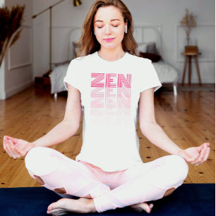 Rosa Pastellfarben ZEN Monochrome Gradienten Yoga T-Shirt