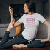 Rosa Pastellfarben ZEN Monochrome Gradienten Yoga T-Shirt