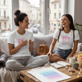 Rosa Pastellfarben ZEN Monochrome Gradienten Yoga Tri-Blend Shirt