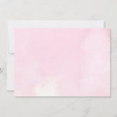 Rosa pastellfarbene Aquarellgarten Einladung (Rückseite)