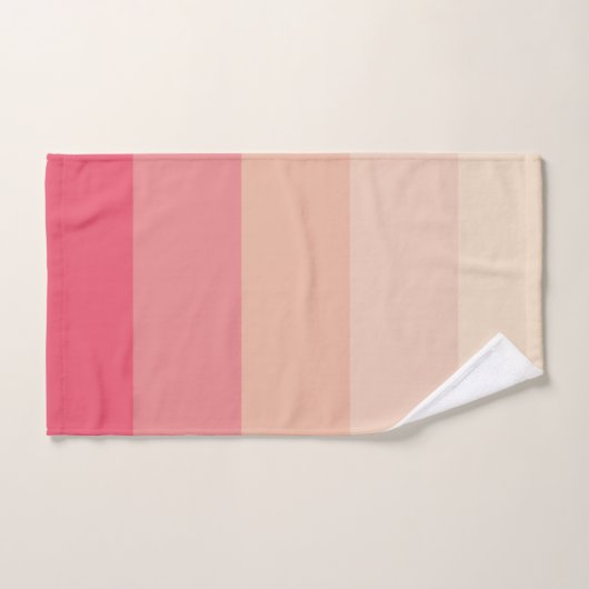 Rosa Pastellstreifen Badhandtuch Set (Handtuch)