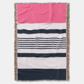 Rosa Pastellstreifen Decke (Vorderseite Vertikal)