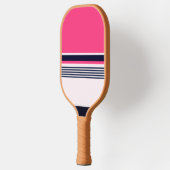 Rosa Pastellstreifen Pickleball Schläger (Links)
