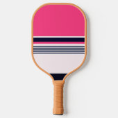 Rosa Pastellstreifen Pickleball Schläger (Rückseite)