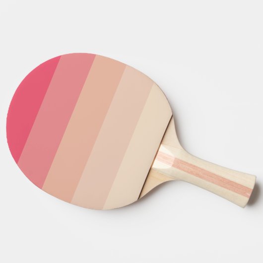 Rosa Pastellstreifen Tischtennis Schläger (Seitenansicht)