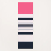 Rosa Pastellstreifen Yogamatte (Vorderseite)