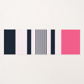 Rosa Pastellstreifen Yogamatte (Vorderseite (Horizontal))