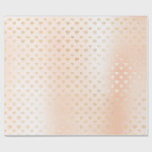 Rosa Pastelpulver Herzstück Elegante Confetti Geschenkpapier (Flach)