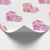 Rosa Patchwork Herzenslust Valentinstag Geschenkpapier (Ecke)