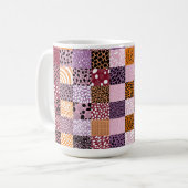 Rosa Patchwork-Kaffeetasse ☕💖 Kaffeetasse (Vorderseite Links)