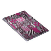 rosa Patchwork-Notebook Notizblock (Rechte Seite)