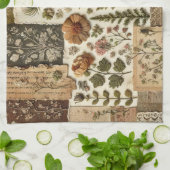 Rosa Patchwork Quilt Rustikale Blumenmuster Geschirrtuch (Gefaltet)