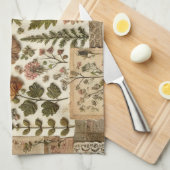 Rosa Patchwork Quilt Rustikale Blumenmuster Geschirrtuch (Viertel Falte)