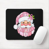 Rosa Patchwork-Weihnachtsmann Brustkrebs-Bewusstse Mousepad (Mit Mouse)