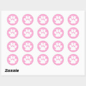 Rosa Paw Elegant Sticker (Blatt)