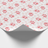 Rosa Paw Prints Jeden Anlaß Geschenkpapier (Ecke)