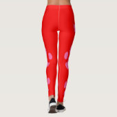 Rosa Paws Rote Leggings (Rückseite)