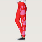 Rosa Paws Rote Leggings (Links)