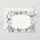 Rosa Peach Wedding RSVP Cards Karte (Rückseite)