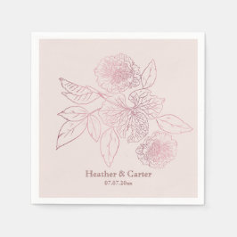 Rosa Pearl Botanical Serviette