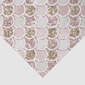 Rosa Pearl Muschel Gold Glitzer Meerjungfrau Seidenpapier (Detail)