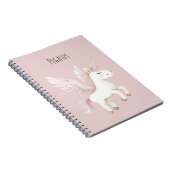 Rosa Pegasus Notizblock (Rechte Seite)
