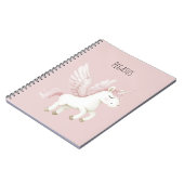 Rosa Pegasus Notizblock (Linke Seite)