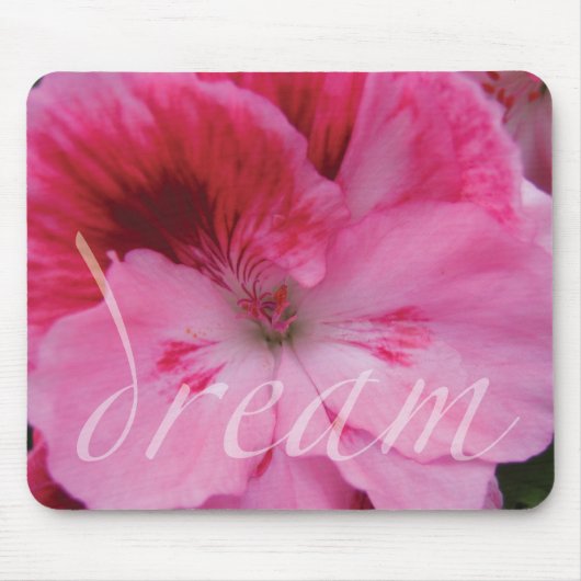 Rosa Pelargonie-TraumBlume Mousepad (Vorne)