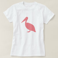 Rosa Pelikan-Silhouette-T - Shirt