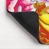 Rosa Peña Wasserfarbe Kunst Mousepad (Ecke)