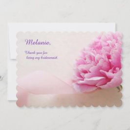 Rosa Pénées mit buntem Brautpaar danke Ankündigung