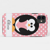 Rosa Penguin-Liebe Case-Mate iPhone Hülle (Rückseite (Horizontal))