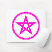 rosa Pentagramm Mousepad (Mit Mouse)