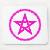rosa Pentagramm Mousepad (Vorne)