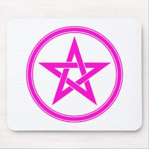 rosa Pentagramm Mousepad