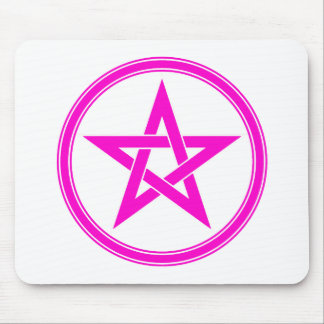rosa Pentagramm Mousepad