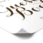 Rosa Peonies Guest Book Sign (8x10) Poster (Ecke)