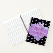 Rosa Peony Blume Lila Notizblock (Innenseite)