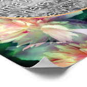 Rosa Peony Blume Rahmen hinzufügen Ihr Foto Poster (Ecke)