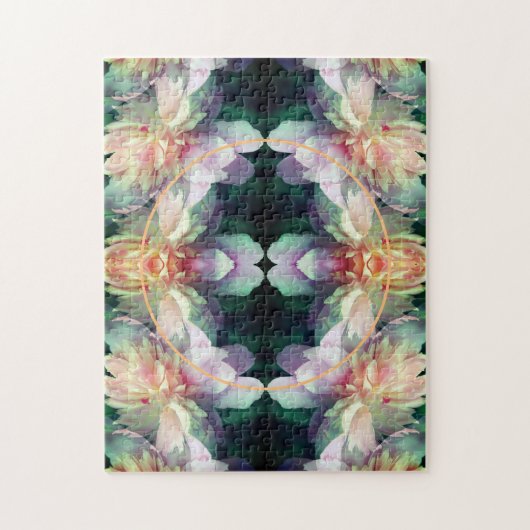 Rosa Peony Blume Rahmen hinzufügen Ihr Foto Puzzle (Vertikal)