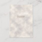 Rosa Peony Floral Gold Script & Rahmen Details Begleitkarte (Rückseite)