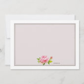 Rosa Peony Frame 4 Einladung (Rückseite)