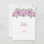 Rosa Peony Greenerity Empfang Table Card Einladung (Rückseite)