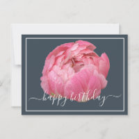 Rosa Peony mit Taubentropfen Grauer Hintergrund Ge