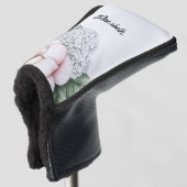 Rosa Peony Rot Personalisiert Golf Headcover (3/4 Vorderseite)